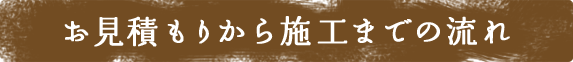 お見積もりから施工までの流れ